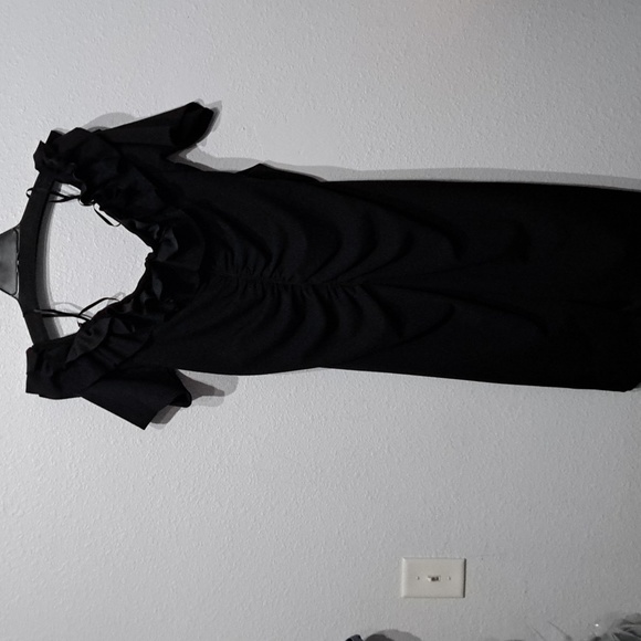 Xscape Women's Plus Size Knee Length Off The Shoulder Scuba Crepe Dress - Picture 9 of 16